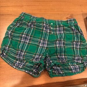 Aerie Green Plaid Women's Cargo Shorts